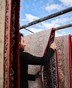 خشک کردن قالی در قالیشویی برق آلستوم
